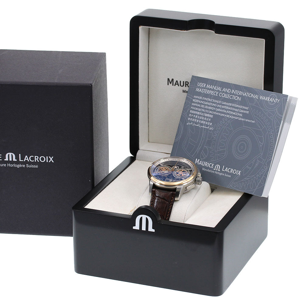 Maurice Lacroix Masterpiece MP6028-PS101-001-1 K18PGBezel skeleton Dial Automatic Men's Watch_827542
