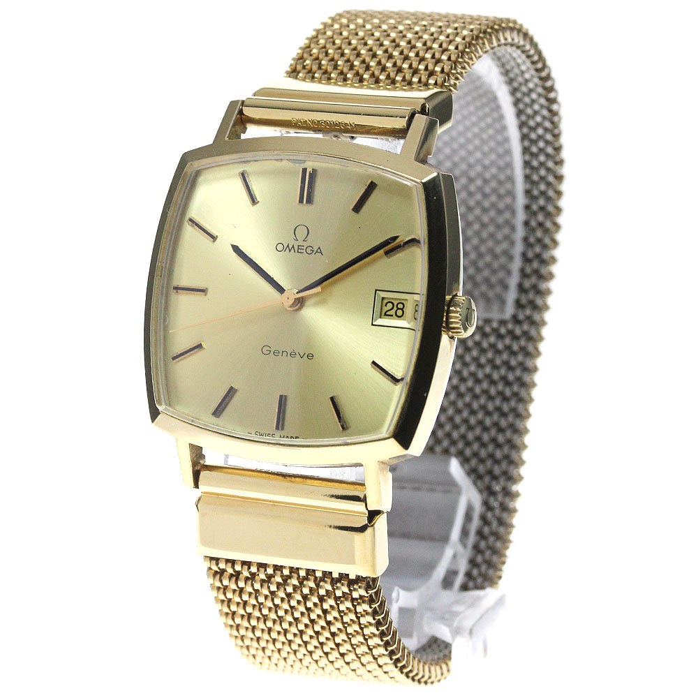 OMEGA Geneve 132.0052 Square Cal.1030 Gold Dial Hand Winding Men's Watch_827587