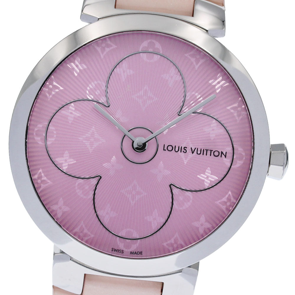 LOUIS VUITTON Tambour Q1G08 pink Dial Quartz Ladies Watch_827818