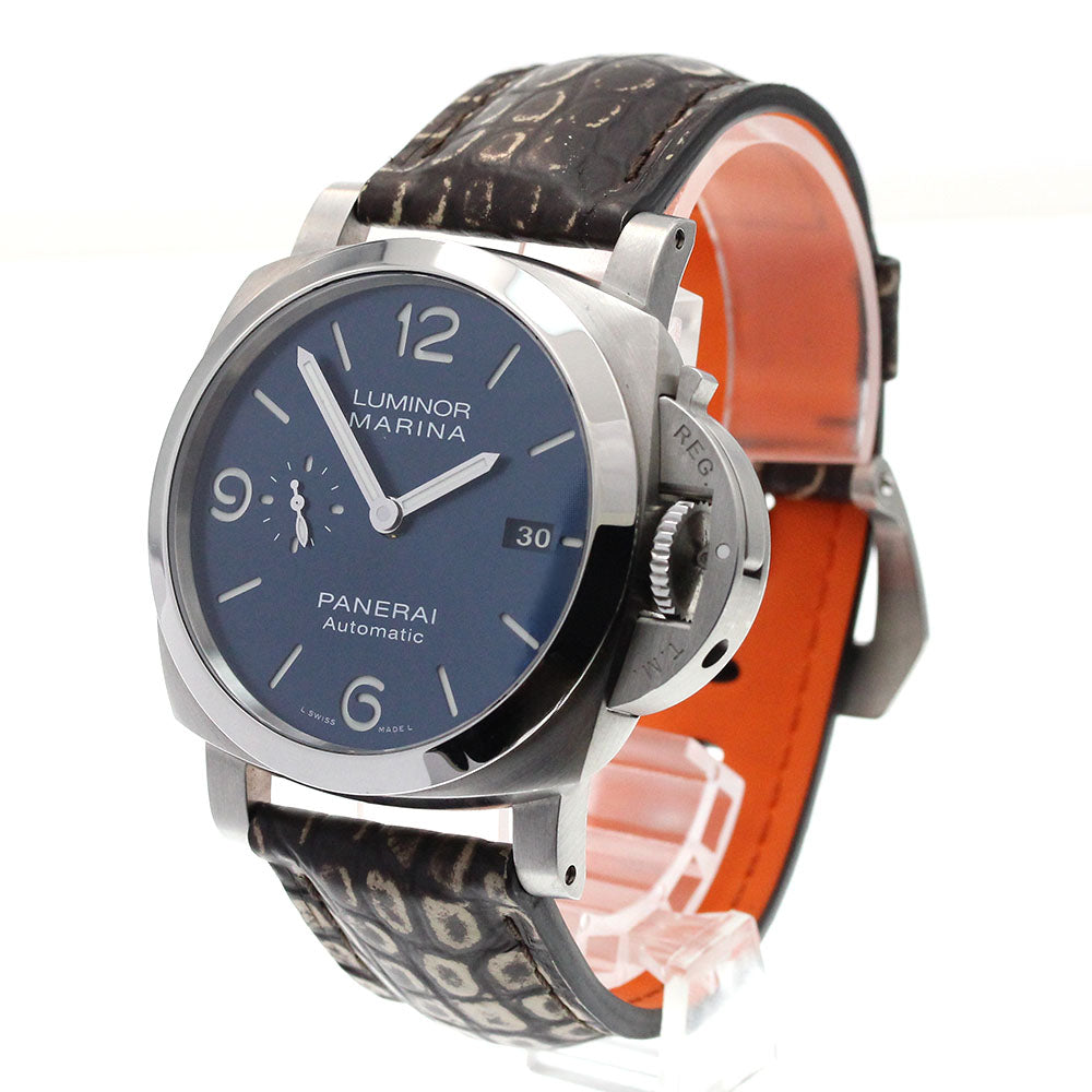 PANERAI Luminor Marina 1950 3DAYS Achaio PAM01313 Date Navy Dial Automatic Men's Watch_827848
