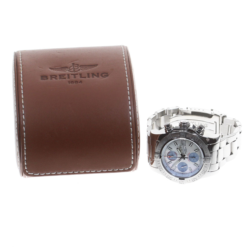 BREITLING Avenger II A13381 Chronograph White shell Dial Automatic Men's Watch_827876