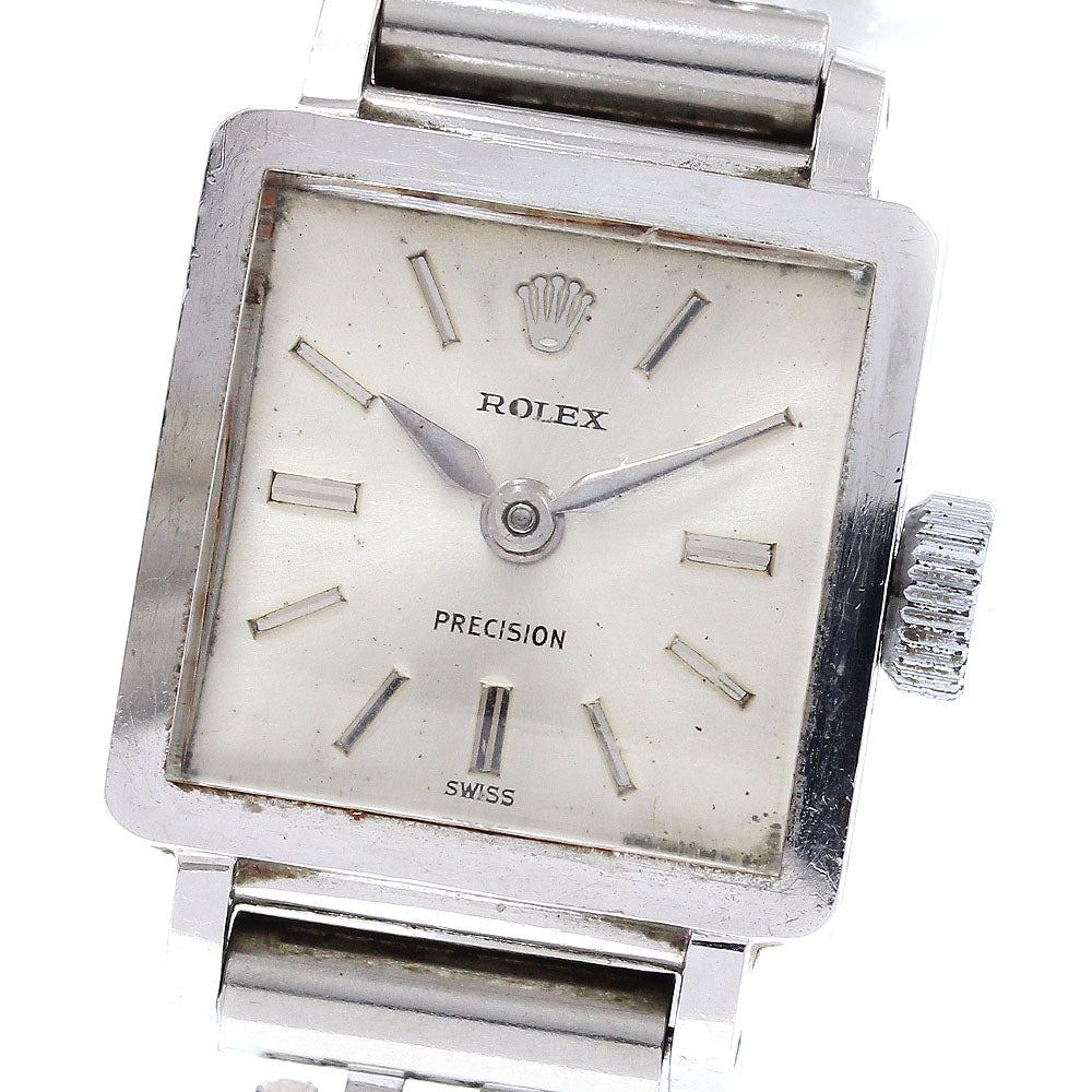 ROLEX Precision 3458 Silver Dial Hand Winding Ladies Watch_827898