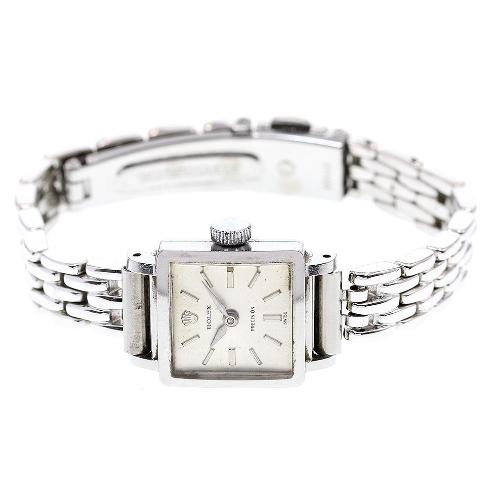 ROLEX Precision 3458 Silver Dial Hand Winding Ladies Watch_827898