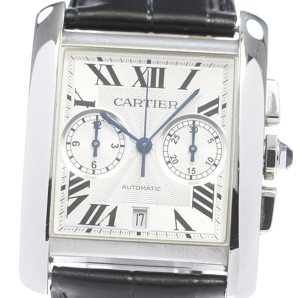 CARTIER Tank MC W5330007 Chronograph Silver Dial Automatic Men's Watch_827922