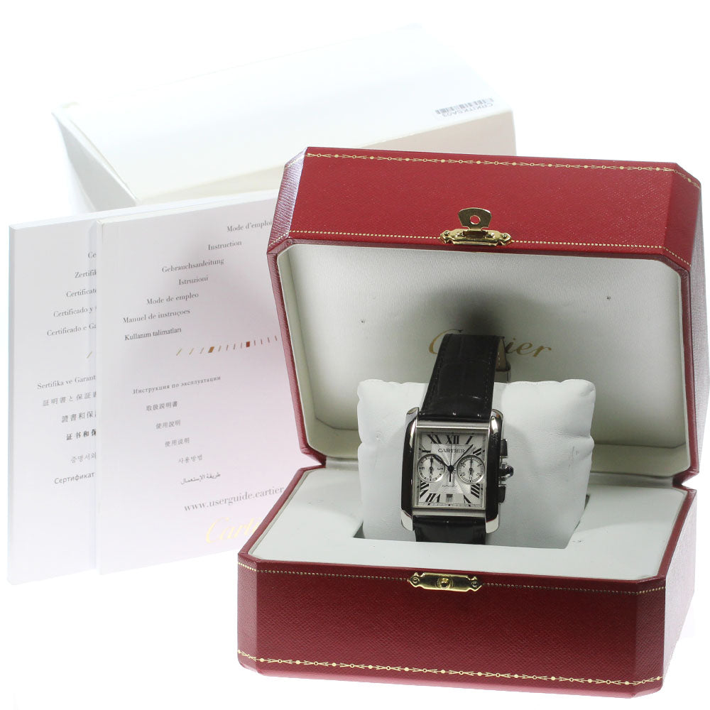 CARTIER Tank MC W5330007 Chronograph Silver Dial Automatic Men's Watch_827922