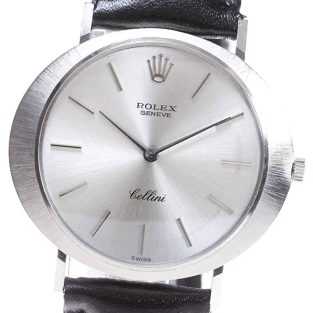 ROLEX Cellini 3756 K18WG cal.1600 Silver Dial Hand Winding Men's Watch_827963