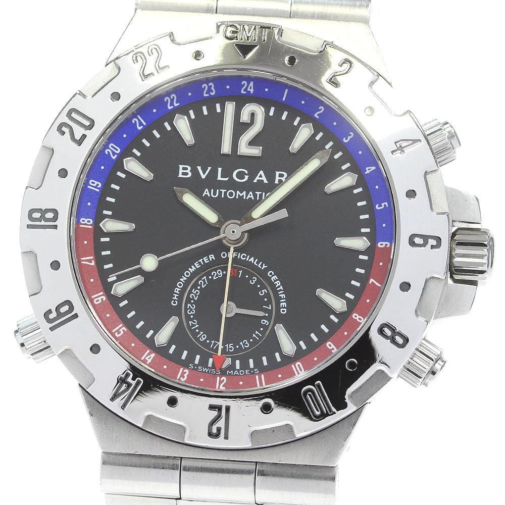 BVLGARI Diagono GMT40S GMT date black Dial Automatic Men's Watch_827997
