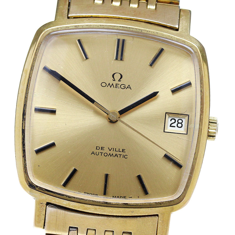 OMEGA De Ville 162.0080 Square Cal.1010 Gold Dial Automatic Men's Watch_828048