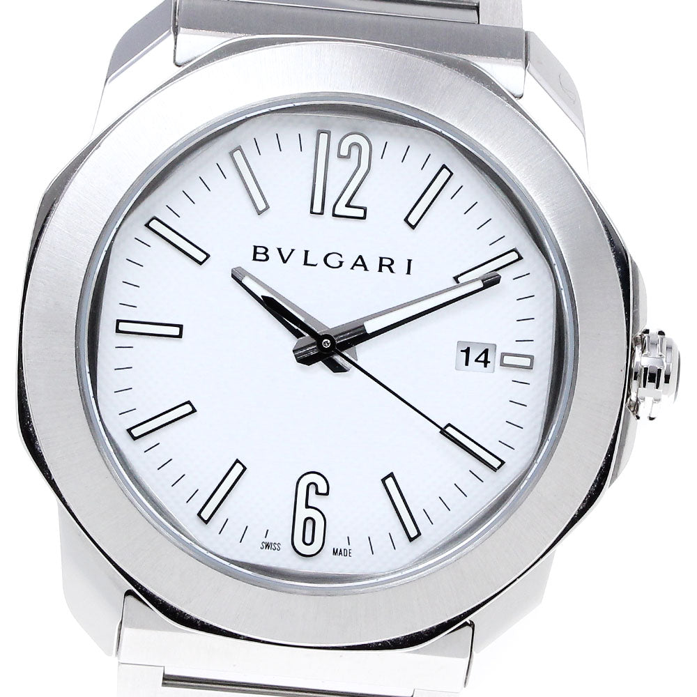 BVLGARI Octo Roma OC41S/103738 Date White Dial Automatic Men's Watch_828066