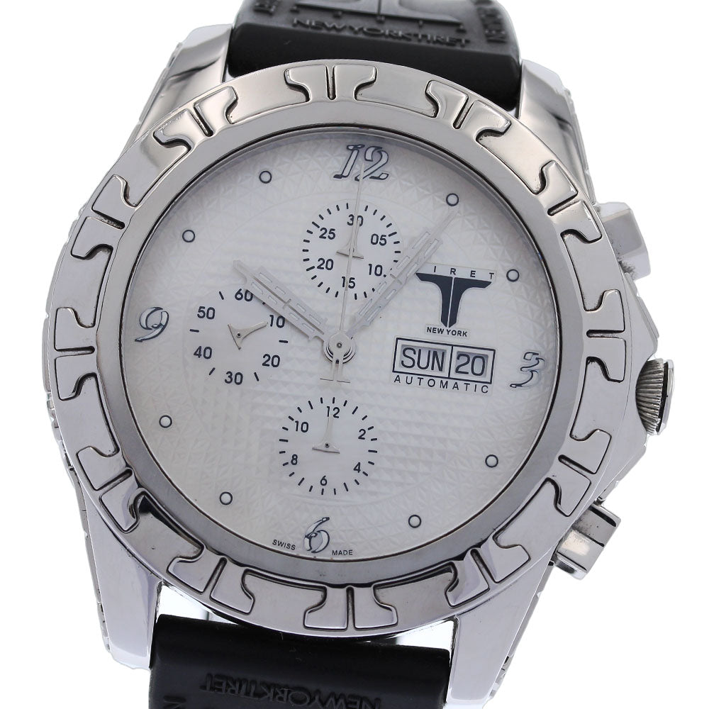 TIRET NEW YORK Chronograph day date White shell Dial Automatic Men's Watch_828209