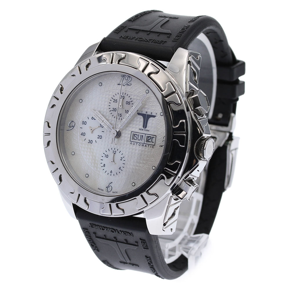 TIRET NEW YORK Chronograph day date White shell Dial Automatic Men's Watch_828209
