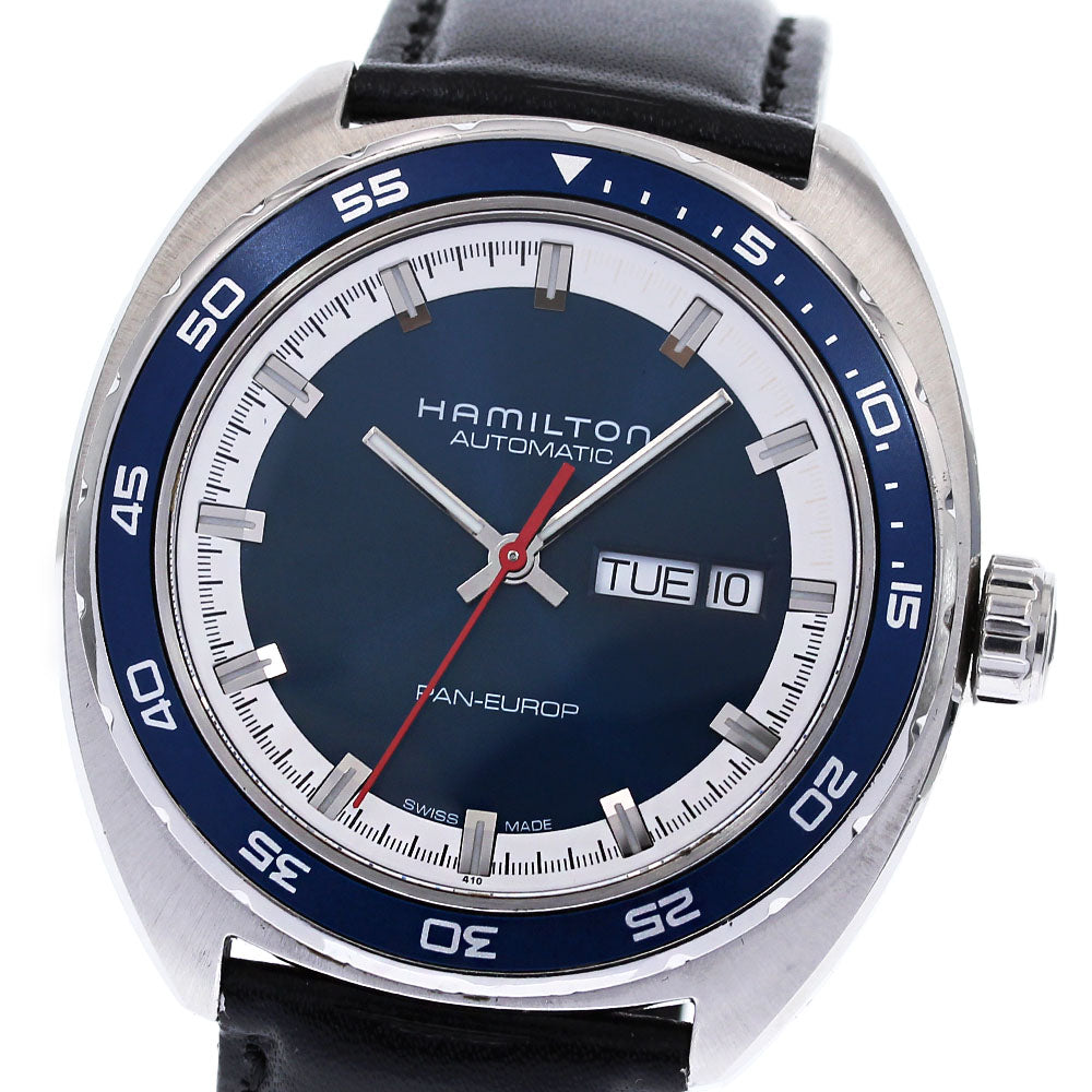 HAMILTON Pan Euro H354050 Day date blue Dial Automatic Men's Watch_828219