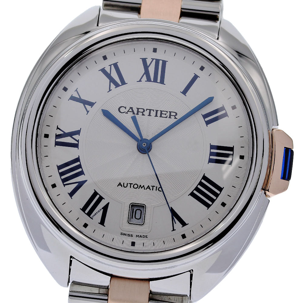 CARTIER クレ ドゥ カルティエ 40mm W2CL0002 SS/PG Silver Dial AT Men's_828231