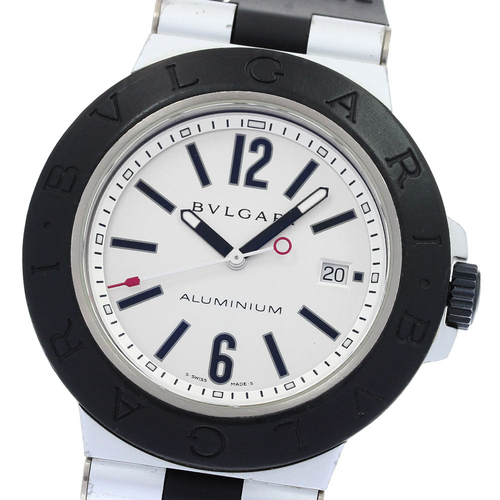 BVLGARI Aluminum AL44TA Date Silver Dial Automatic Men's Watch_828235