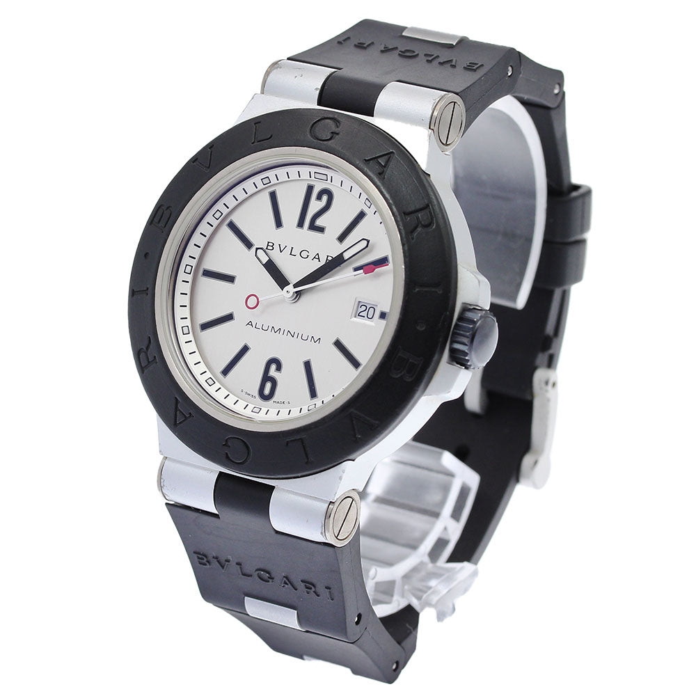 BVLGARI Aluminum AL44TA Date Silver Dial Automatic Men's Watch_828235