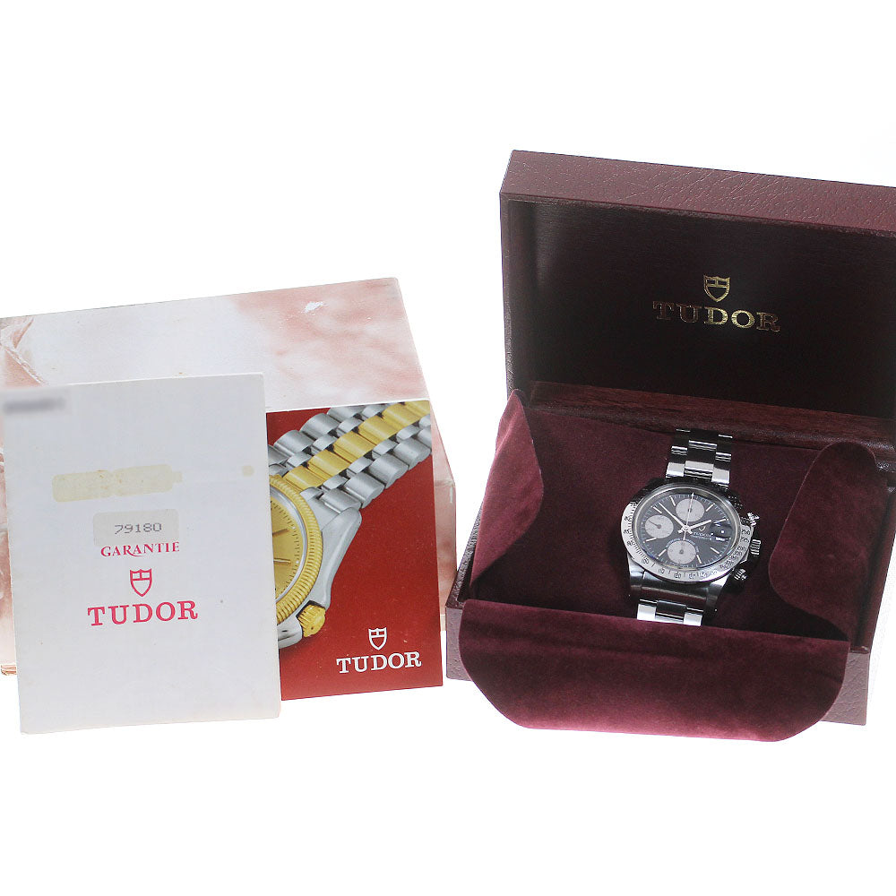 TUDOR Oyster Date Chronotime 79180 cal.7750 Black / Silver Dial AT Men's_828260