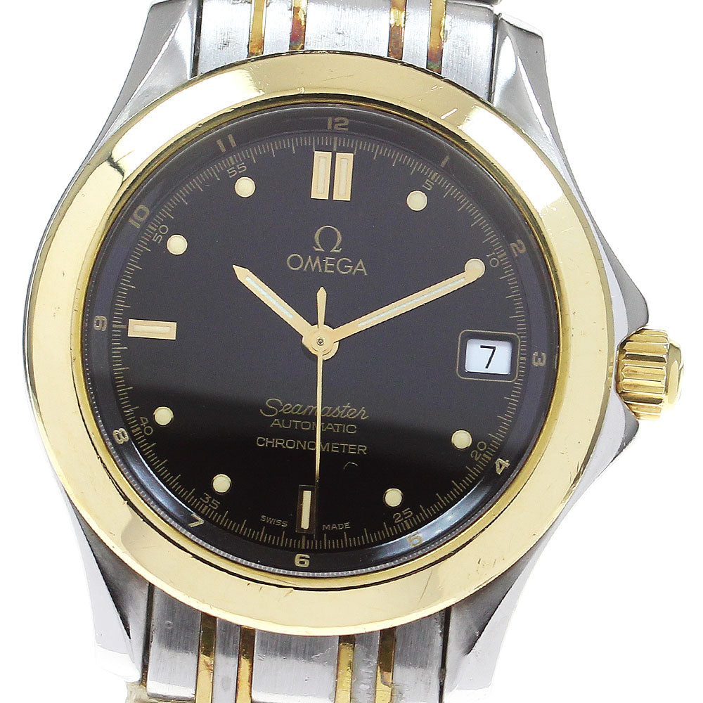 OMEGA Seamaster120 2301.50 YG bezel black Dial Automatic Men's Watch_828283