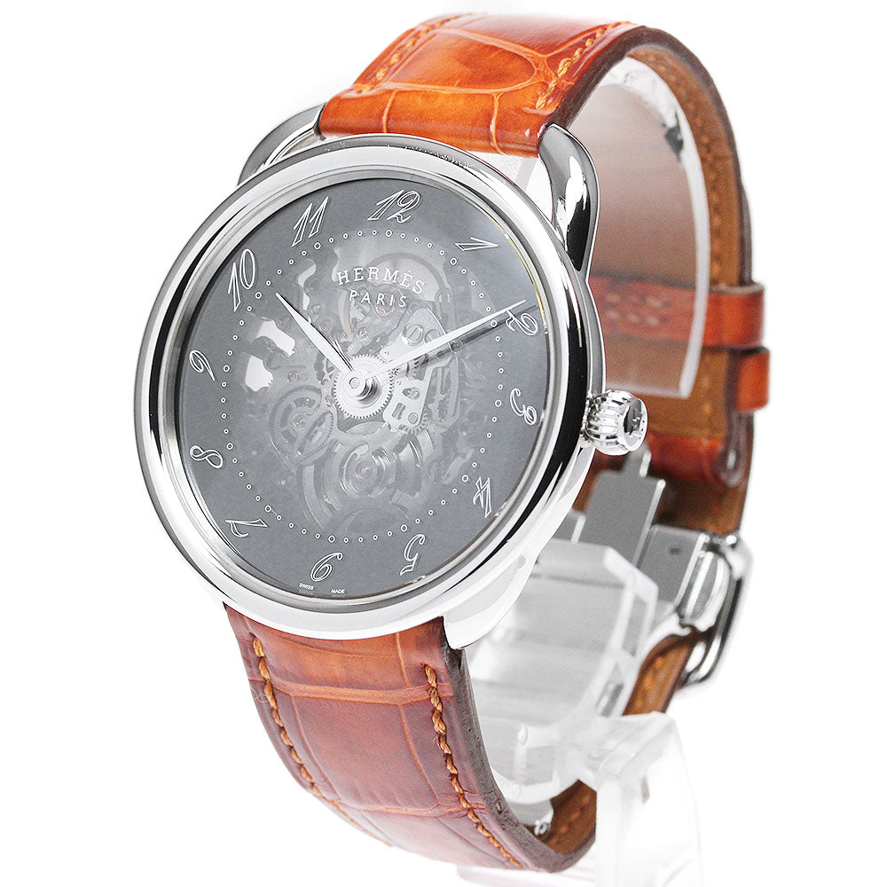 HERMES Arceau scalet AR2.710 Black / skeleton Dial Automatic Men's Watch_828293