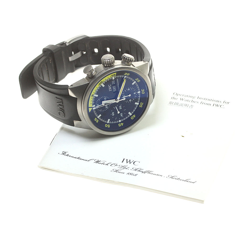 IWC SCHAFFHAUSEN Aqua timer IW371918 Chronograph day date black Dial Automatic Men's Watch_828328