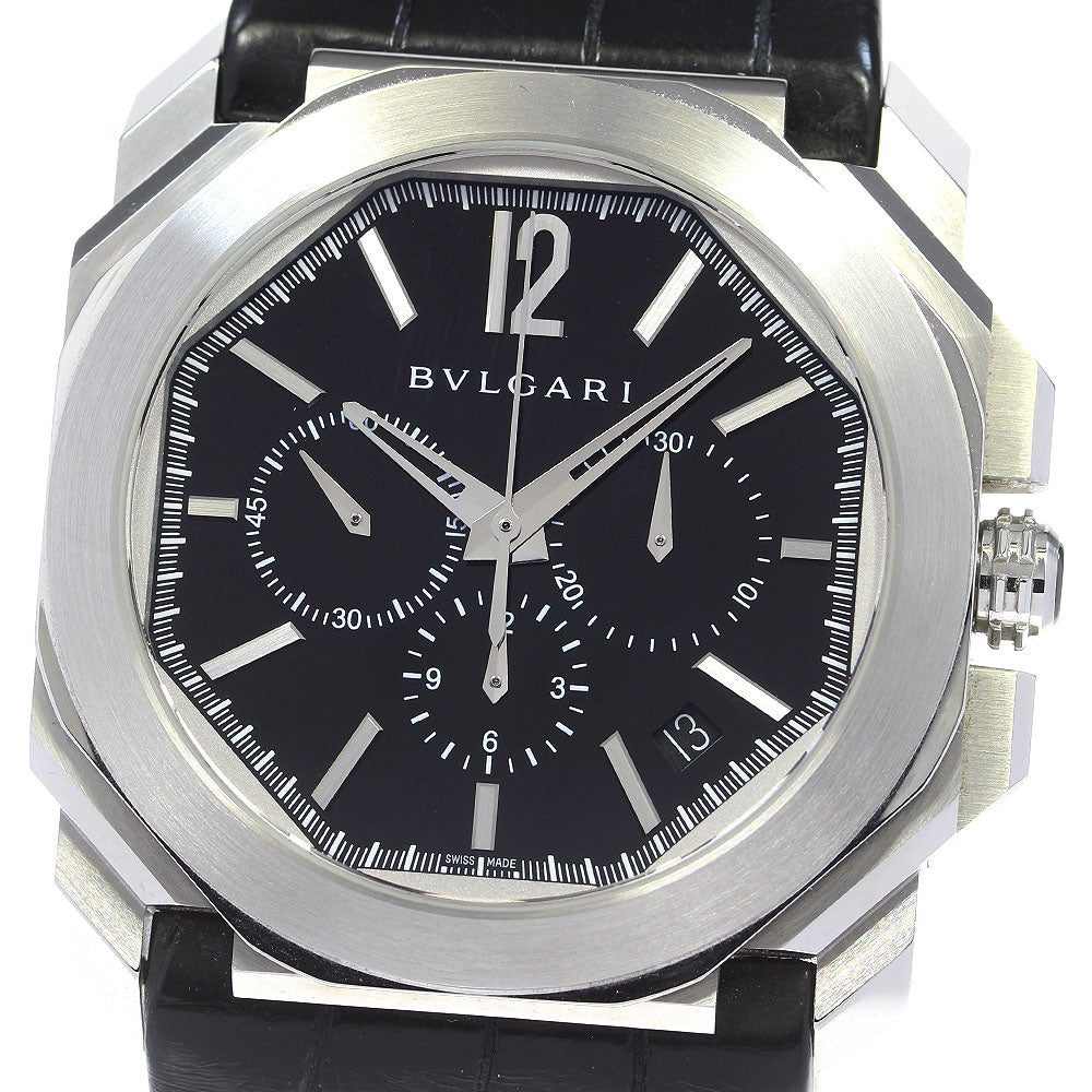 BVLGARI Octo Veroccesimo BG041SCH Chronograph Date black Dial Automatic Men's Watch_828454