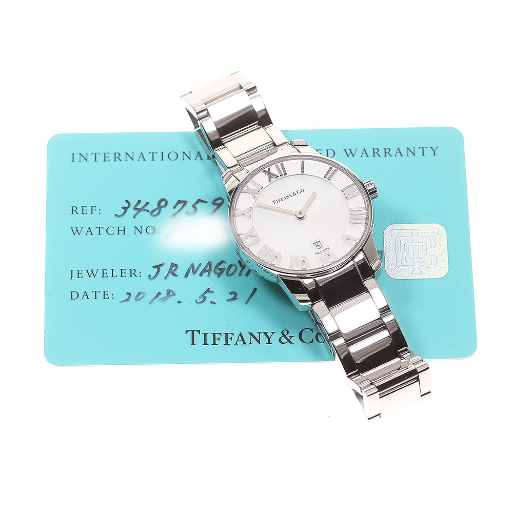 TIFFANY&Co. Atlas 2 hand 34875995 Date Silver Dial Quartz Ladies Watch_828478