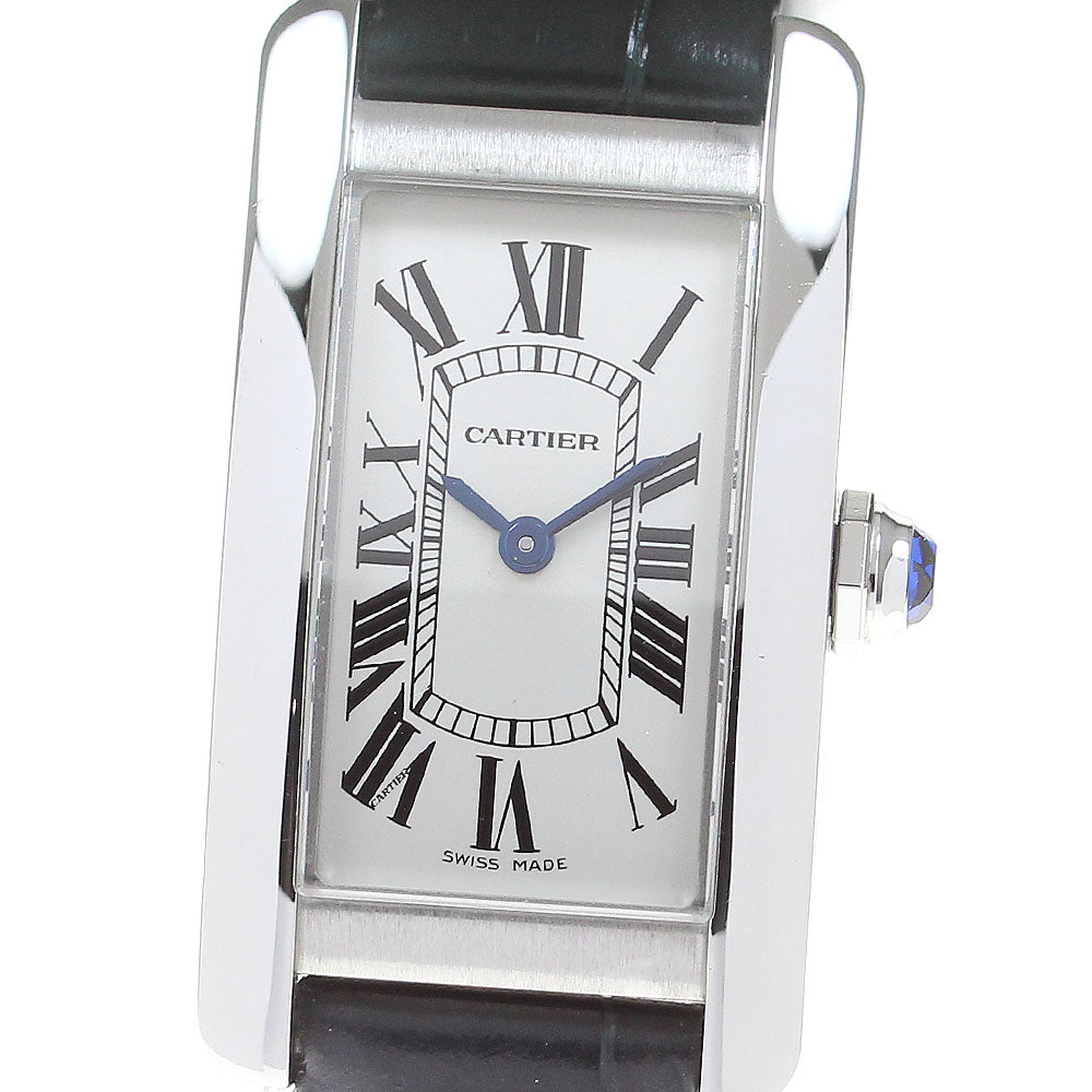 CARTIER Tank AmericanSM WSTA0043 Silver Dial Quartz Ladies Watch_829006