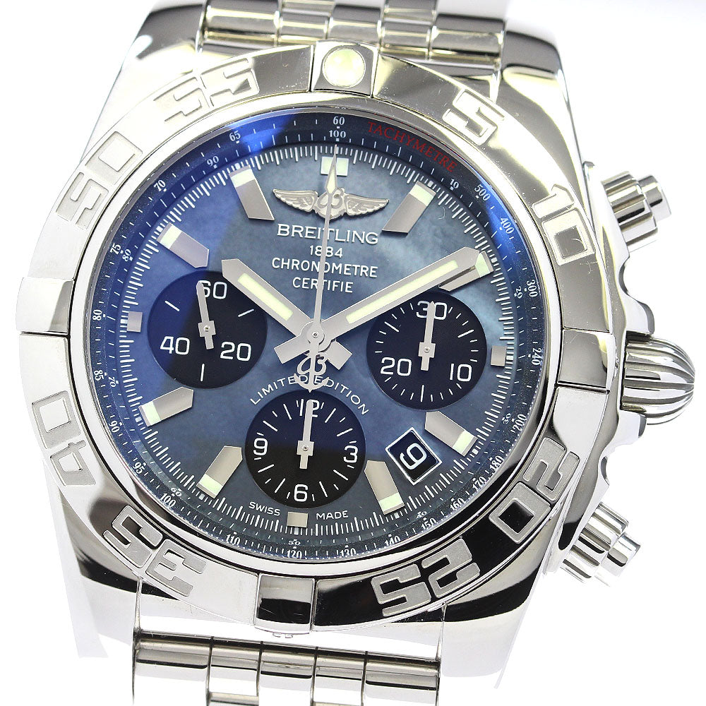 BREITLING Chronomat44 AB0111 Date Black shell Dial Automatic Men's Watch_829053