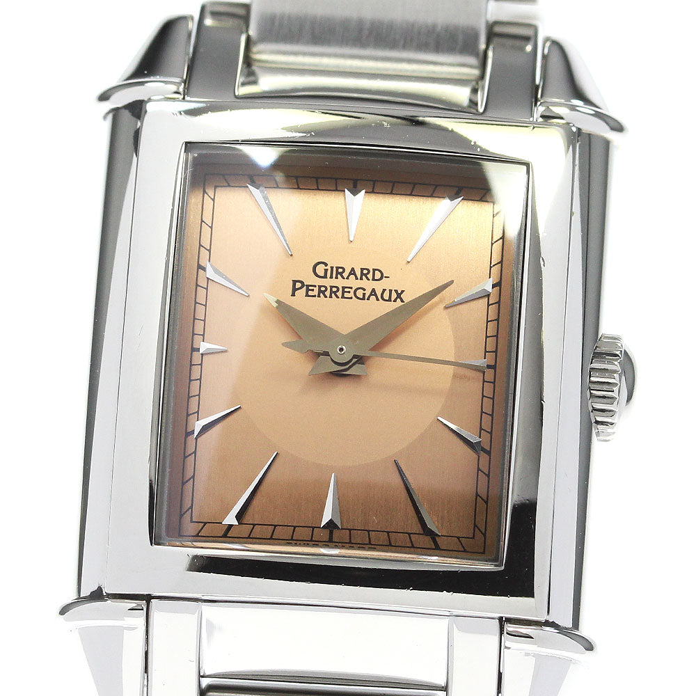 GIRARD PERREGAUX Vintage 25900.1.11.911 Orange Dial Hand Winding Ladies _829064