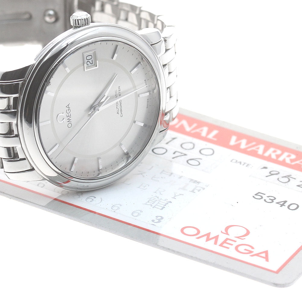 OMEGA De Ville Prestige 4500.31 Date Silver Dial Automatic Men's Watch_829199