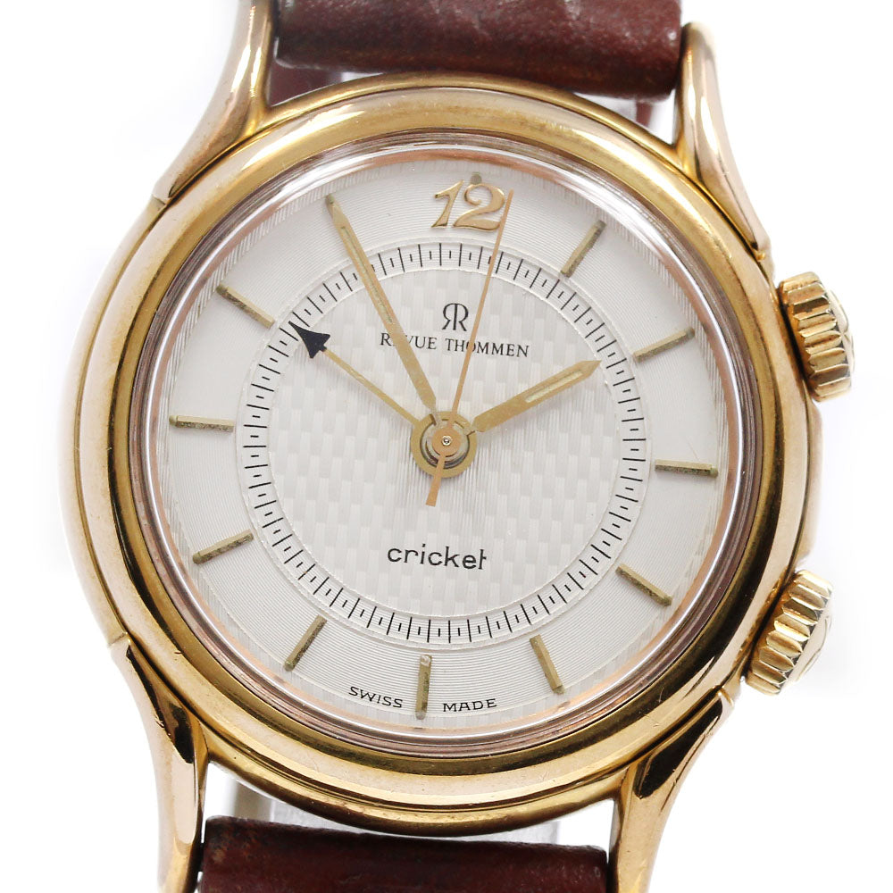 REVUE THOMMEN cricket J4466 alarm Silver Dial Hand Winding Men's Watch_829216
