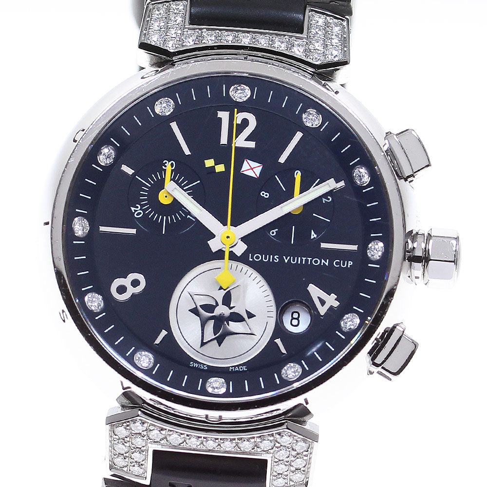 LOUIS VUITTON Tambour Lovely Cup Q132K Black Dial Quartz Ladies Watch_829420