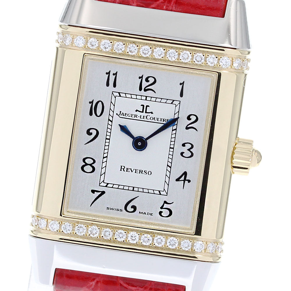 JAEGER-LECOULTRE Reverso 265.5.08 K18 YG diamond Silver Dial Quartz Ladies Watch_829525