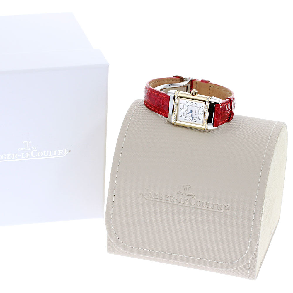 JAEGER-LECOULTRE Reverso 265.5.08 K18 YG diamond Silver Dial Quartz Ladies Watch_829525