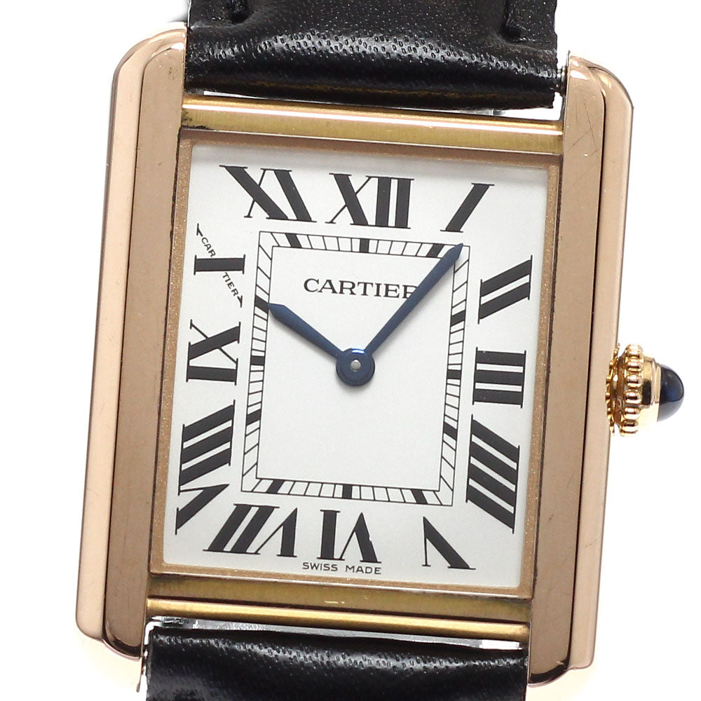 CARTIER Tank Solo SM W5200024 Silver Dial Quartz Ladies Watch_829551