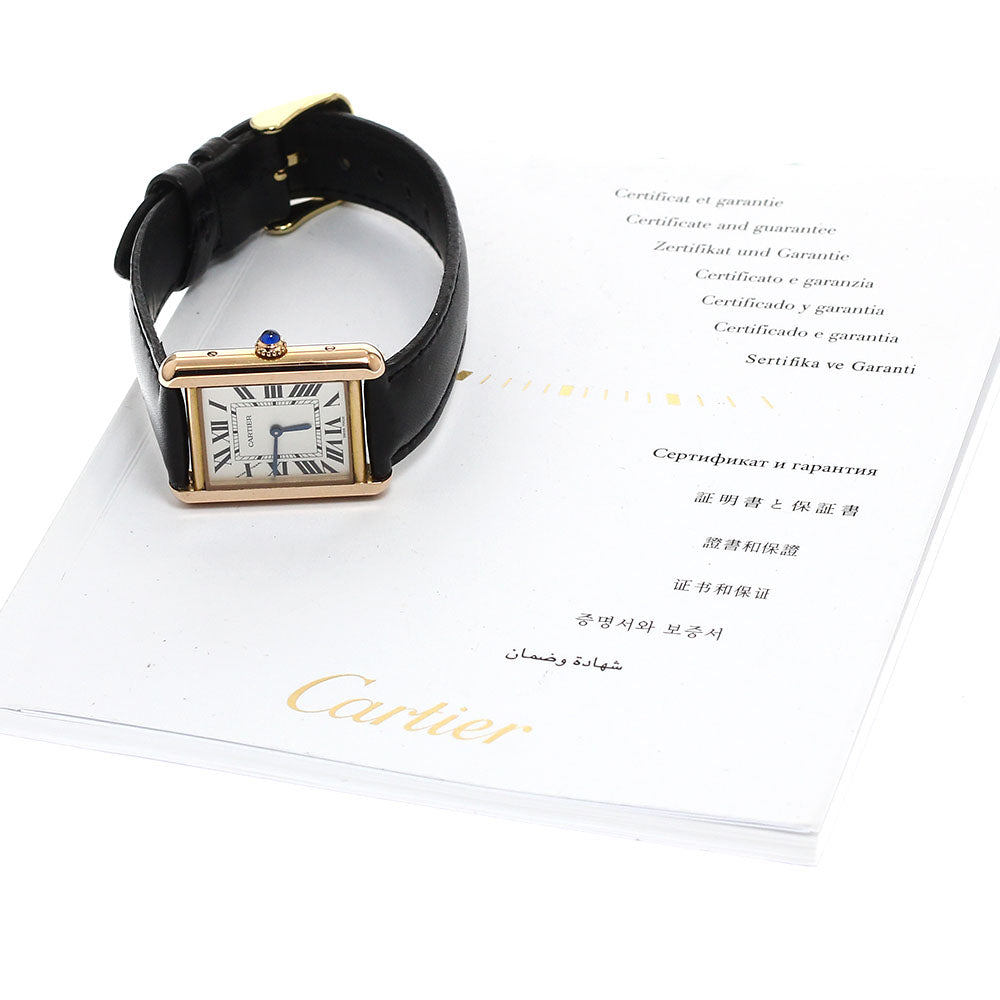 CARTIER Tank Solo SM W5200024 Silver Dial Quartz Ladies Watch_829551