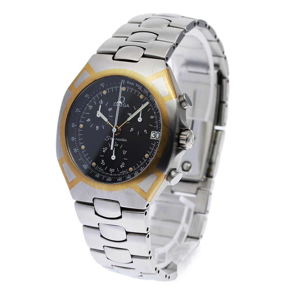 OMEGA Seamaster Polaris 2590.50 Chronograph black Dial Quartz Men's Watch_829591