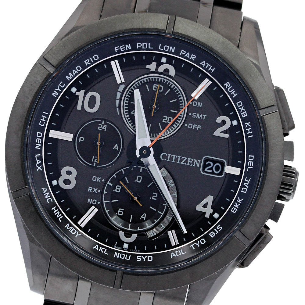 CITIZEN Atessa AT8166-59E Eco Drive Day-Date Solar Powered Radio Men's_829606