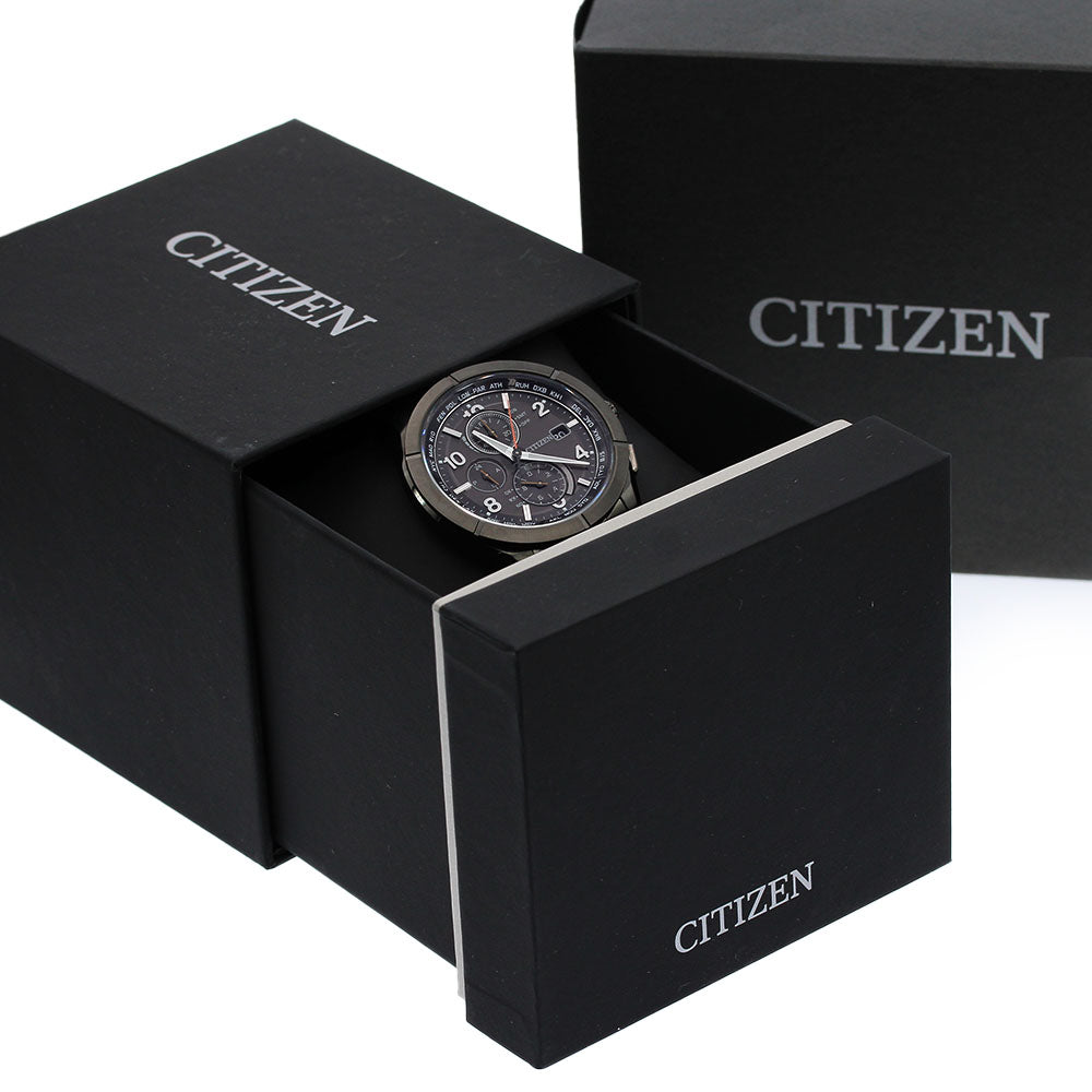 CITIZEN Atessa AT8166-59E Eco Drive Day-Date Solar Powered Radio Men's_829606
