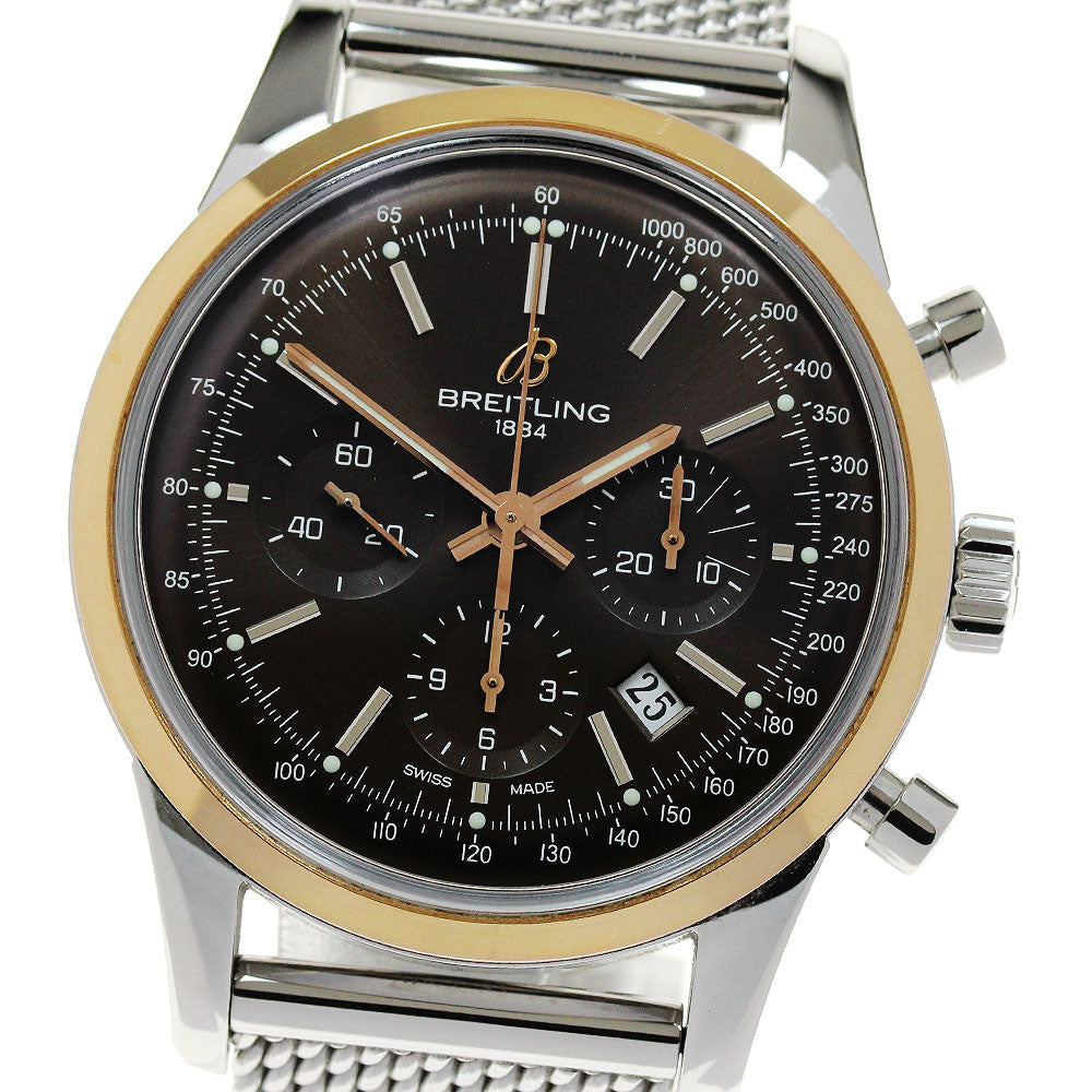 BREITLING Transocean UB0152 Chronograph PG bezel Brown Dial Automatic_829718