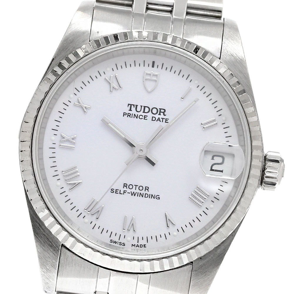 TUDOR Prince Date 72034 WG bezel white Dial Automatic Boy's Watch_829775