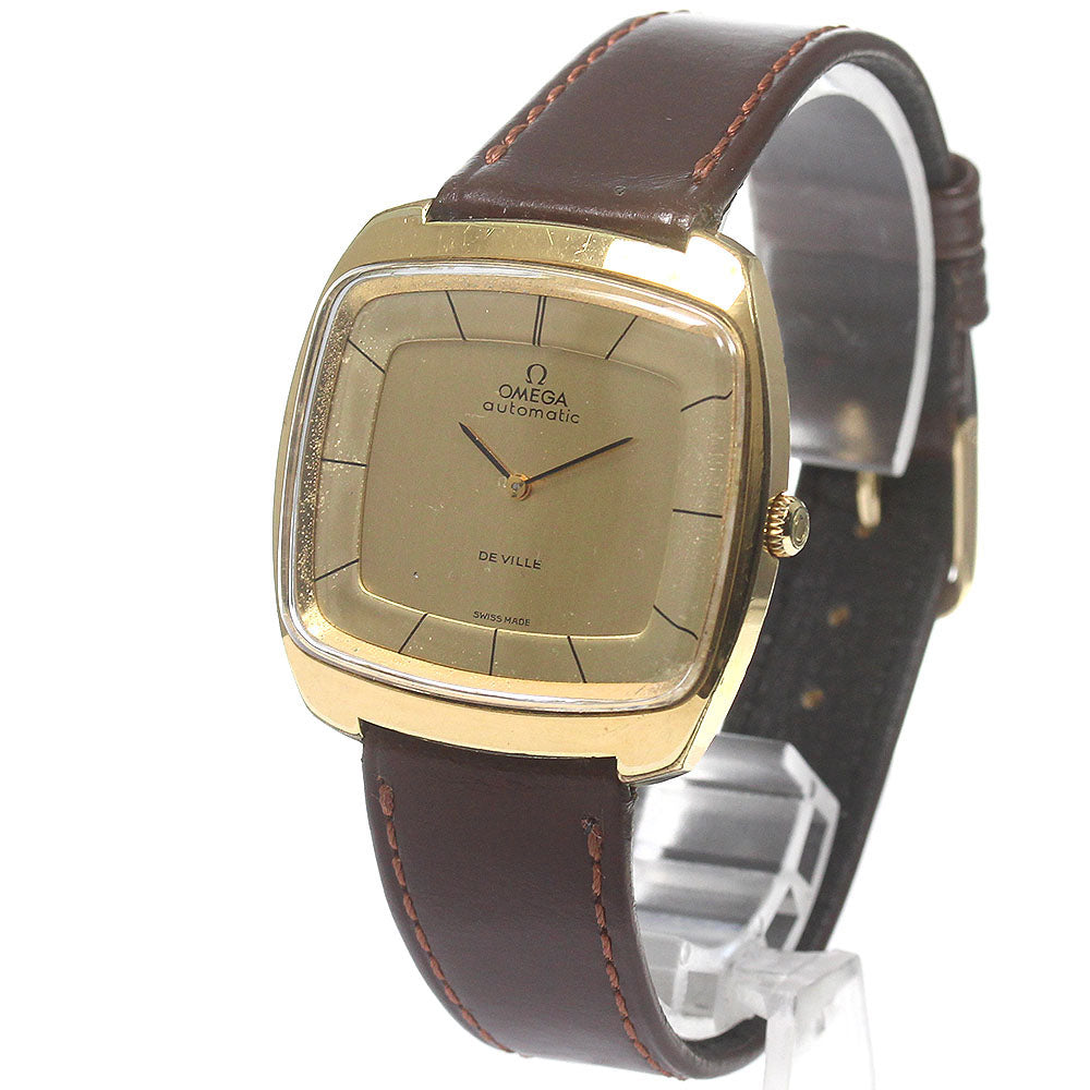 OMEGA De Ville 155.003 Square Date cal.711 gold Dial AT Men's Watch_829804