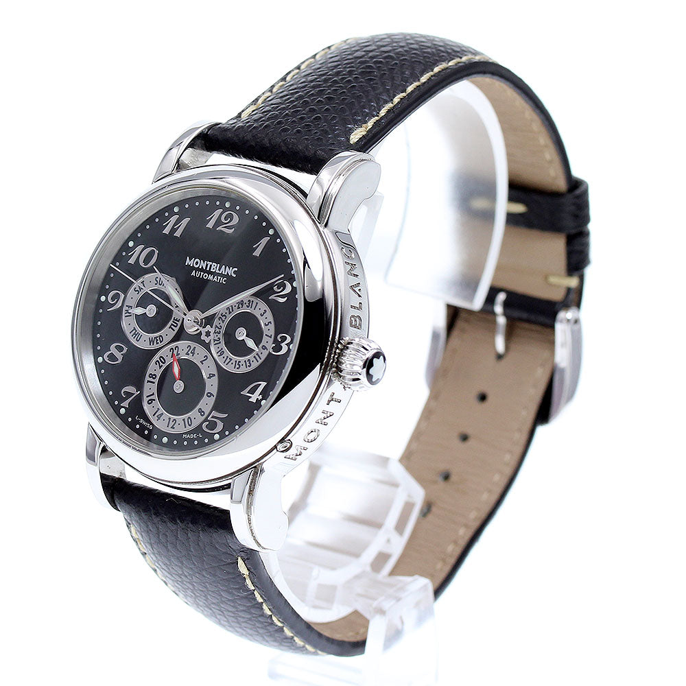 MONTBLANC Meisterstic 7018 GMT Day Date black Dial Automatic Men's Watch_829834