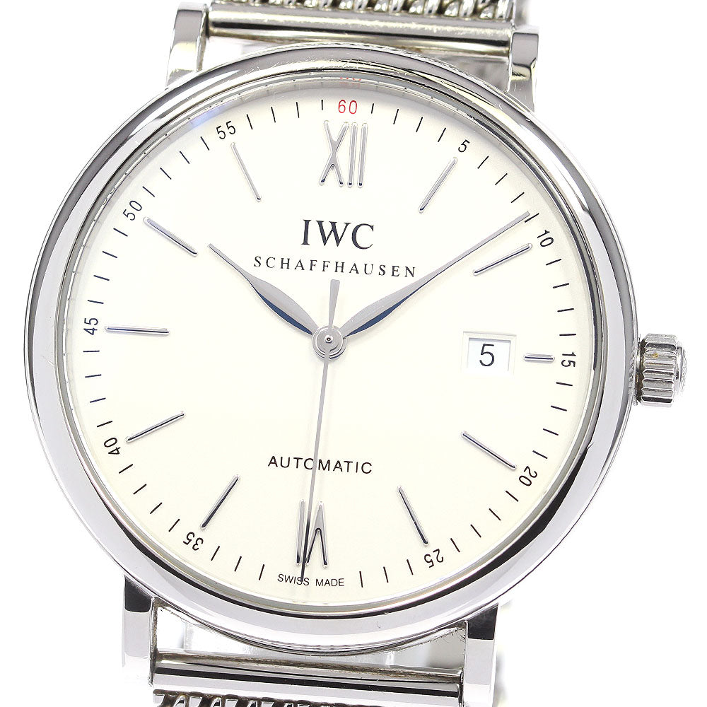 IWC SCHAFFHAUSEN Portofino IW356505 Date Silver Dial Automatic Men's_829866