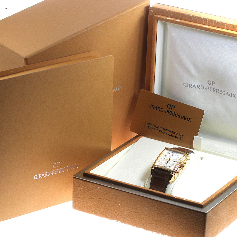 GIRARD PERREGAUX Vintage 1945 25975.0.52.1051 K18PG Chronograph white Dial Automatic Men's Watch_829884