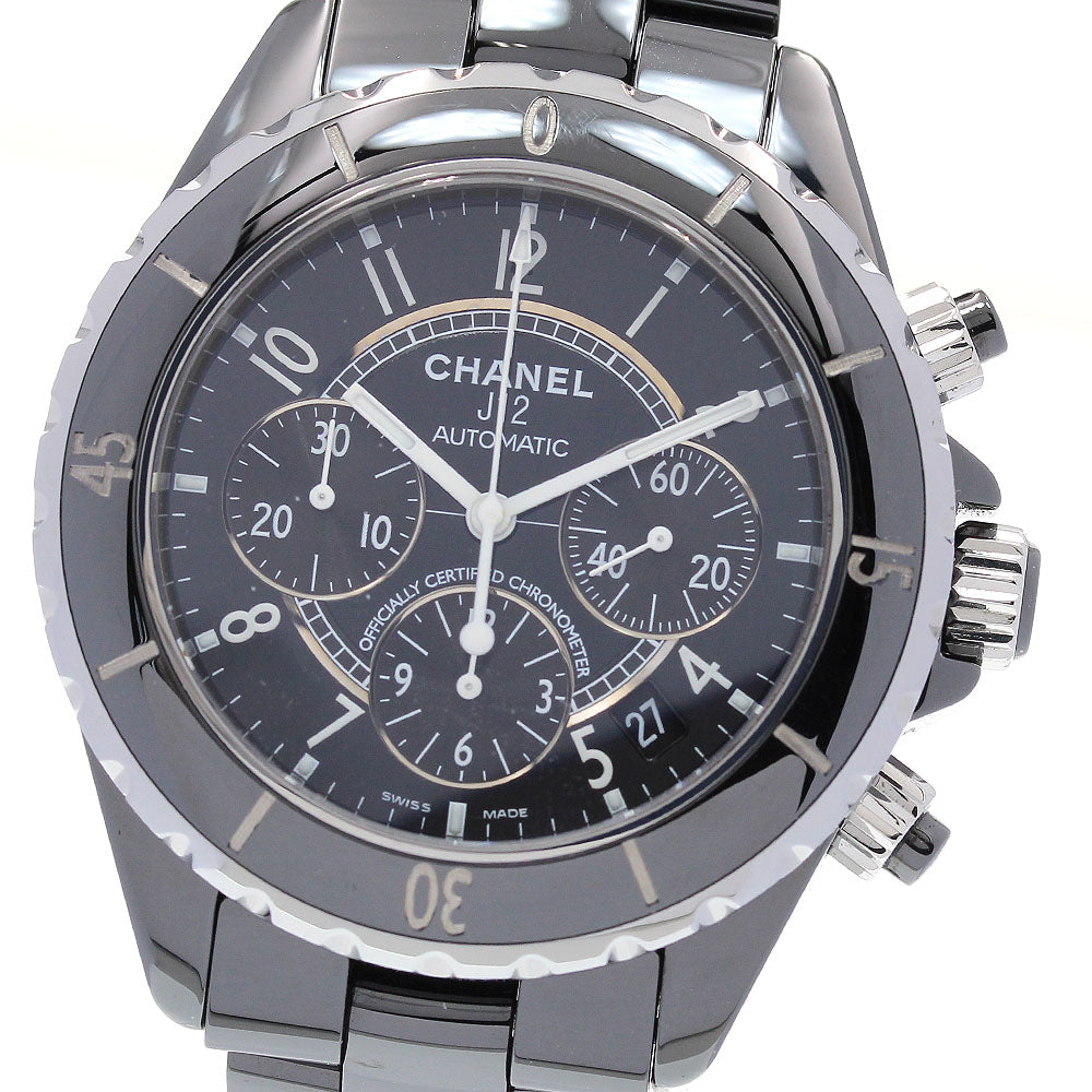 CHANEL J12 H0940 Black Ceramic 41MM Chronograph Automatic Men's Watch_829950