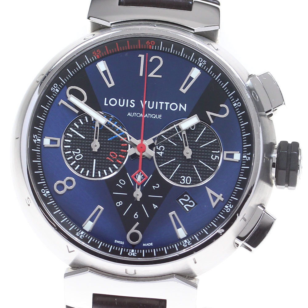LOUIS VUITTON Tambour Q102V Chronograph Blue Dial Automatic Men's Watch_830014