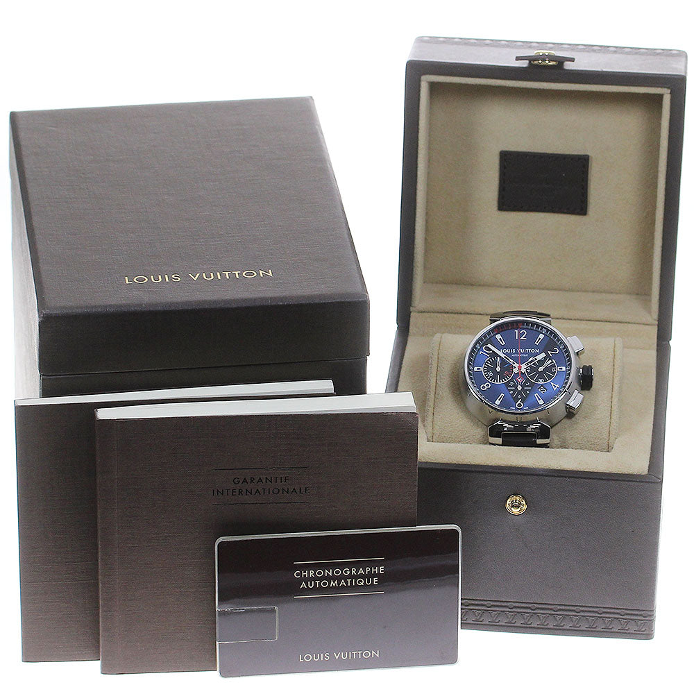 LOUIS VUITTON Tambour Q102V Chronograph Blue Dial Automatic Men's Watch_830014