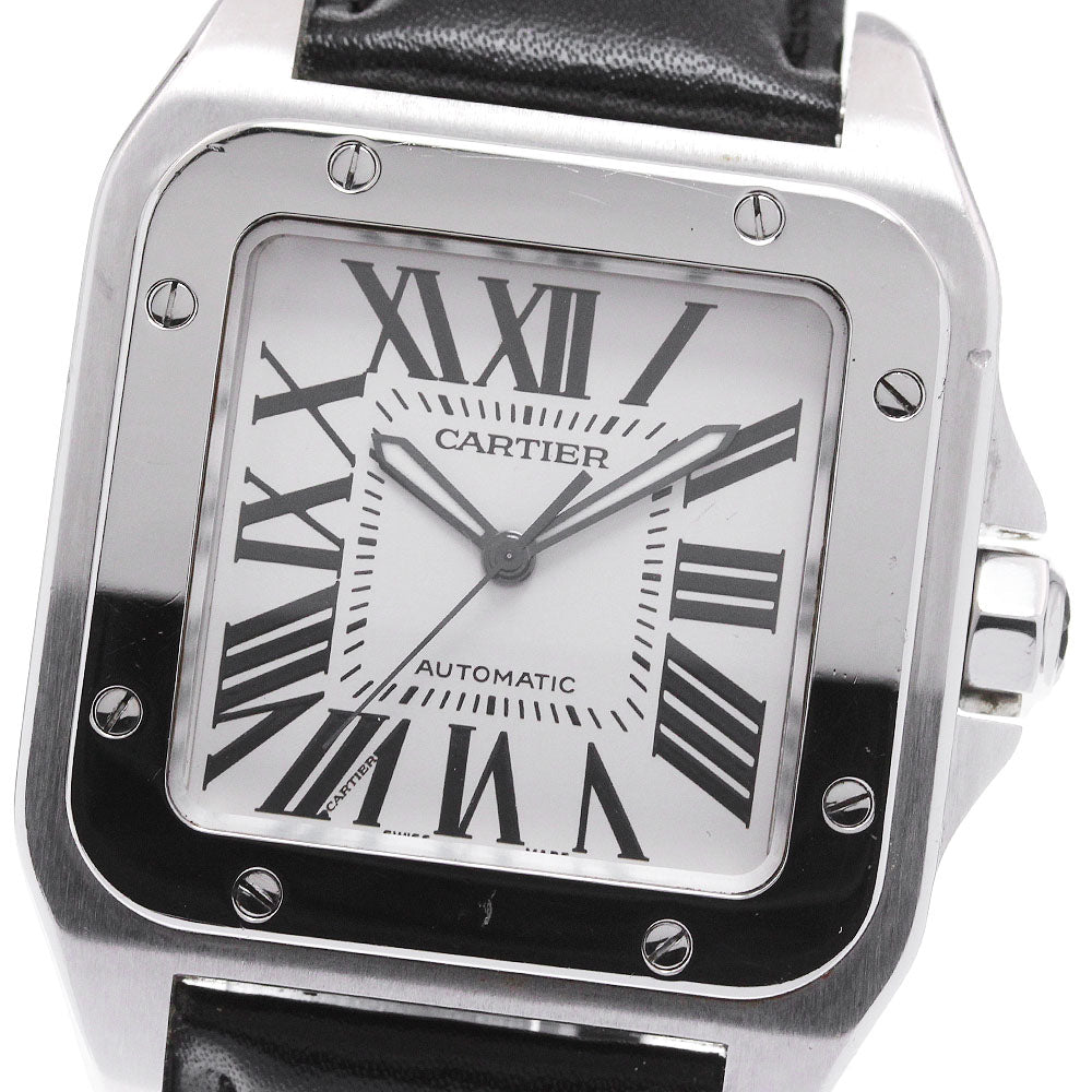 CARTIER Santos 100 LM W20076X8 Silver Dial Automatic Men's Watch_830064