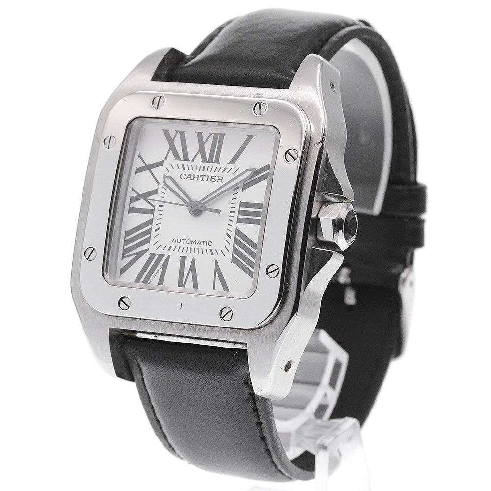 CARTIER Santos 100 LM W20076X8 Silver Dial Automatic Men's Watch_830064
