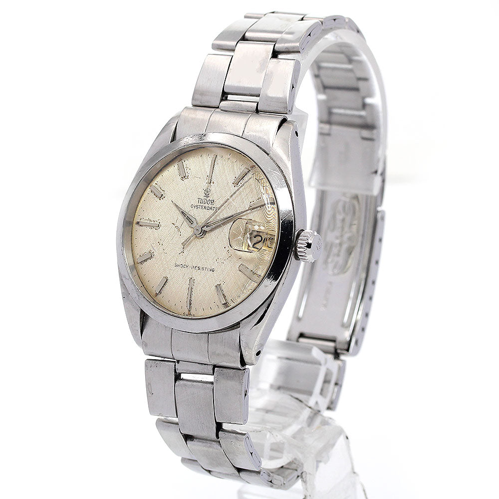 TUDOR Oyster Date 7962 Small Rose Vintage Silver Dial Hand Winding Men's_830118